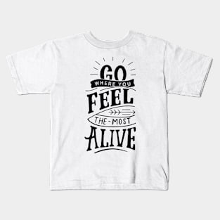 Feel Alive black Kids T-Shirt